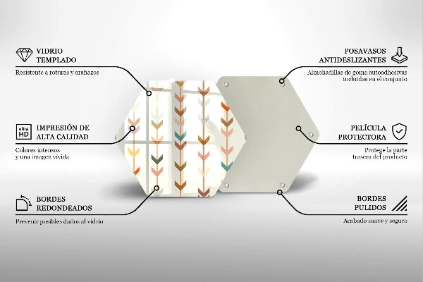 Deska szklana kuchenna Elementy geometryczne