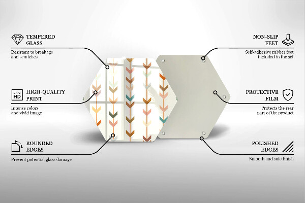 Deska szklana kuchenna Elementy geometryczne