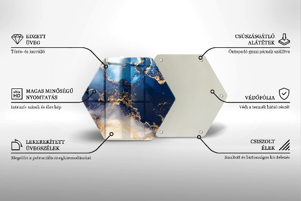 Deska szklana kuchenna Marmurowa abstrakcja
