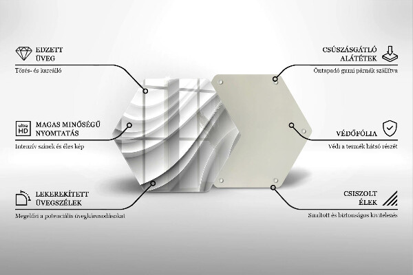 Deska szklana kuchenna Linie geometryczne