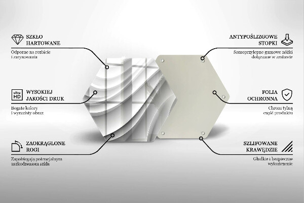 Deska szklana kuchenna Linie geometryczne