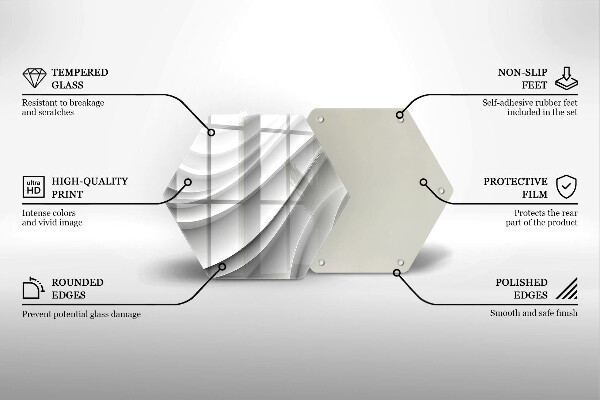 Deska szklana kuchenna Linie geometryczne