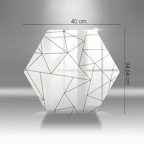 Deska szklana kuchenna Białe trójkąty