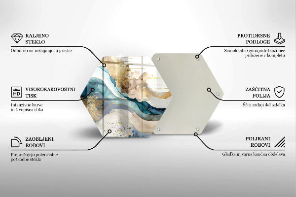 Deska szklana kuchenna Kolorowy marmur