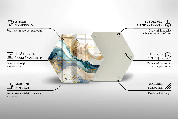 Deska szklana kuchenna Kolorowy marmur