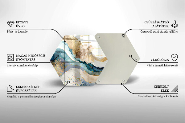 Deska szklana kuchenna Kolorowy marmur
