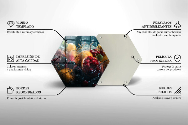 Deska szklana kuchenna Owoce w wodzie