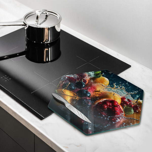 Deska szklana kuchenna Owoce w wodzie