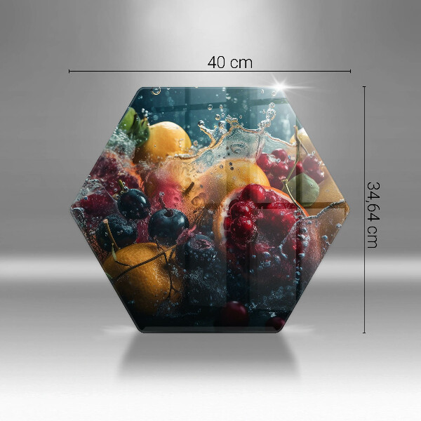 Deska szklana kuchenna Owoce w wodzie
