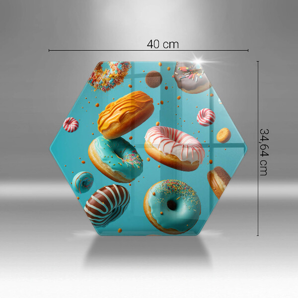 Deska szklana kuchenna Kolorowe pączki donuty