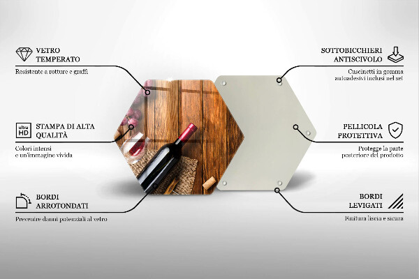 Deska szklana kuchenna Butelka czerwonego wina