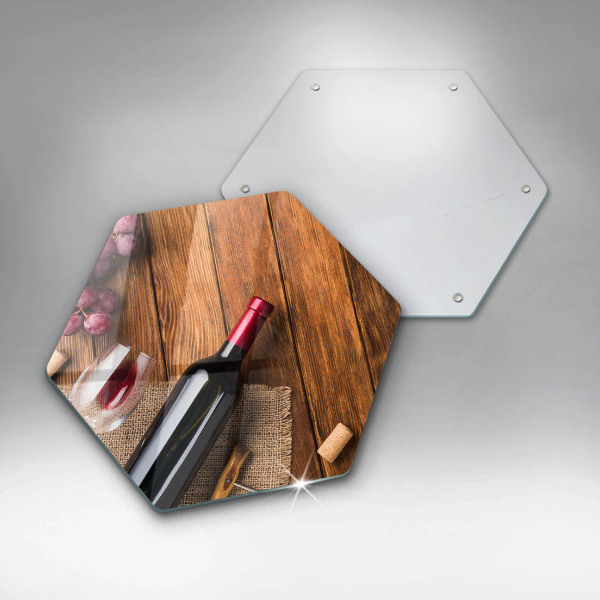 Deska szklana kuchenna Butelka czerwonego wina