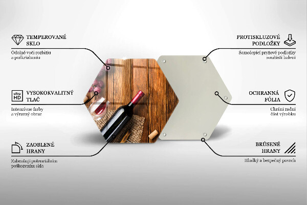 Deska szklana kuchenna Butelka czerwonego wina