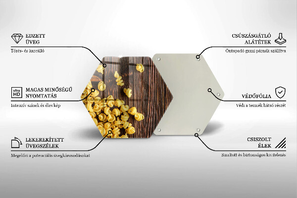 Deska szklana kuchenna Makaron na stole