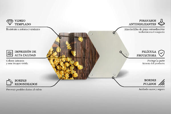 Deska szklana kuchenna Makaron na stole