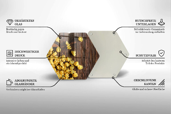 Deska szklana kuchenna Makaron na stole