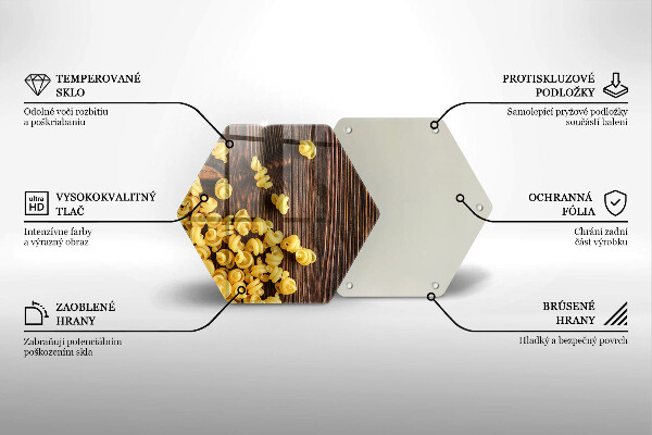 Deska szklana kuchenna Makaron na stole