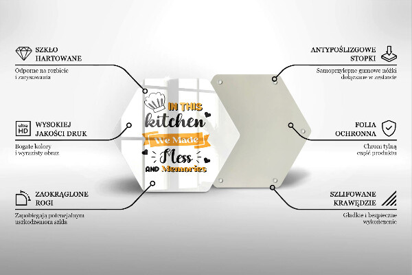 Deska szklana kuchenna In this kitchen we made mess and memories