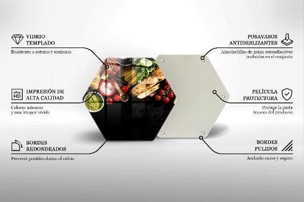 Deska szklana kuchenna Włoskie składniki i przyprawy