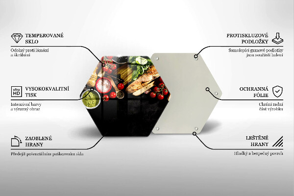 Deska szklana kuchenna Włoskie składniki i przyprawy