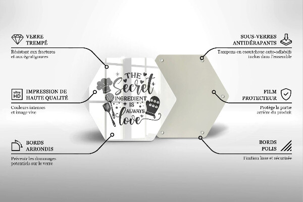 Deska szklana kuchenna Napis, sentencja