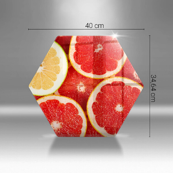 Deska szklana kuchenna Plastry grejpfruta