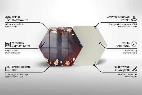 Deska szklana kuchenna Pierniczki świąteczne