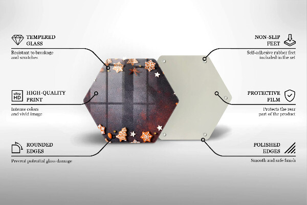 Deska szklana kuchenna Pierniczki świąteczne