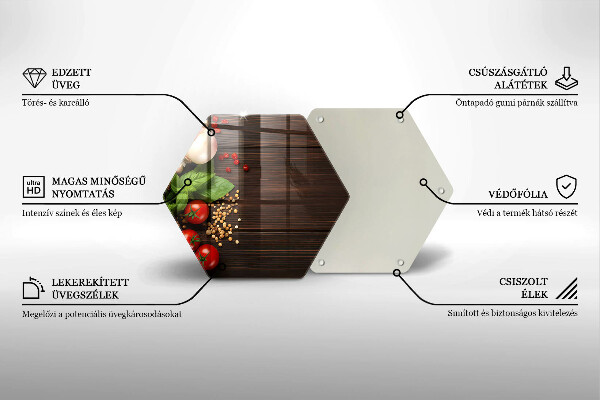 Deska szklana kuchenna Warzywa na stole