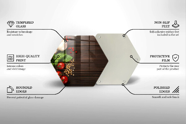 Deska szklana kuchenna Warzywa na stole