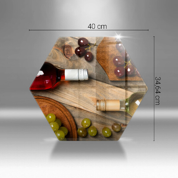 Deska szklana kuchenna Butelki wina i winogrona