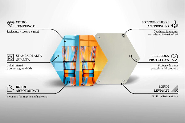 Deska szklana kuchenna Dwie szklanki wody