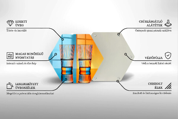 Deska szklana kuchenna Dwie szklanki wody