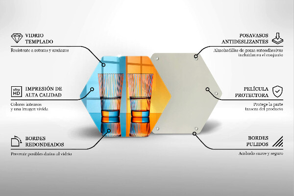 Deska szklana kuchenna Dwie szklanki wody