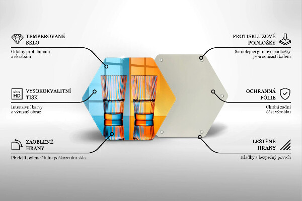 Deska szklana kuchenna Dwie szklanki wody