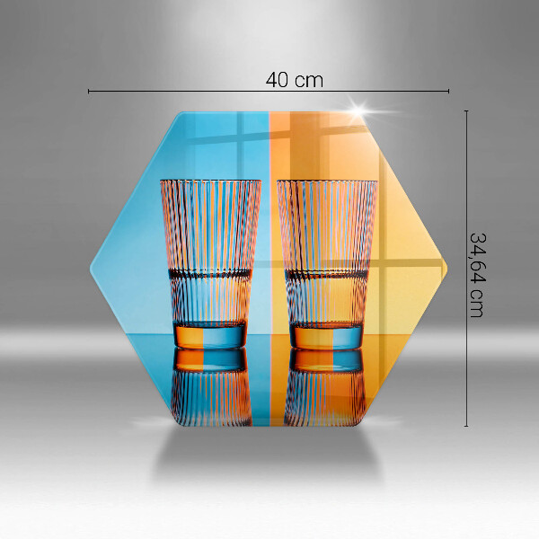 Deska szklana kuchenna Dwie szklanki wody