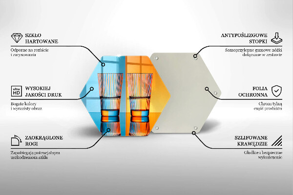Deska szklana kuchenna Dwie szklanki wody
