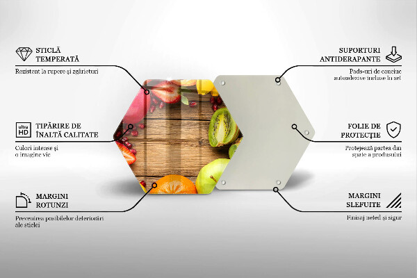 Deska szklana kuchenna Świeże owoce