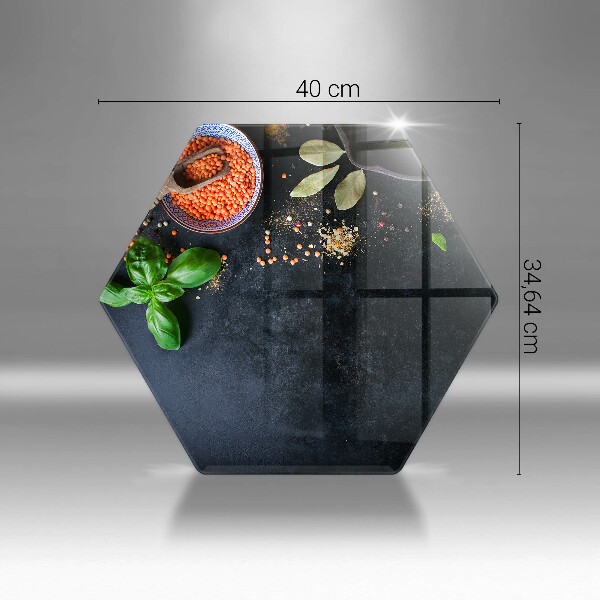 Deska szklana kuchenna Miseczki z przyprawami