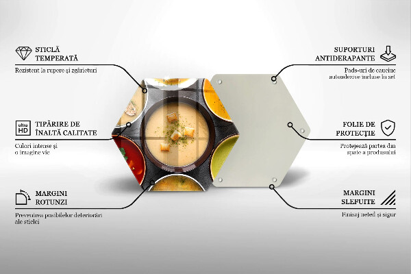 Deska szklana kuchenna Kolorowe zupy