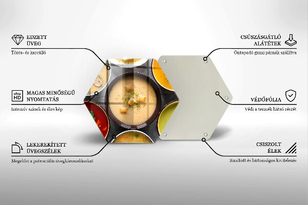 Deska szklana kuchenna Kolorowe zupy