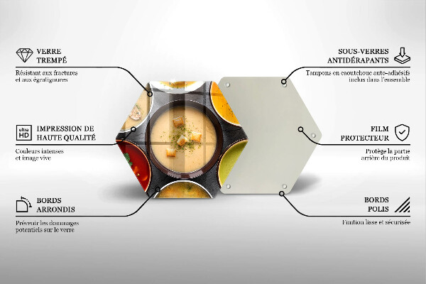 Deska szklana kuchenna Kolorowe zupy