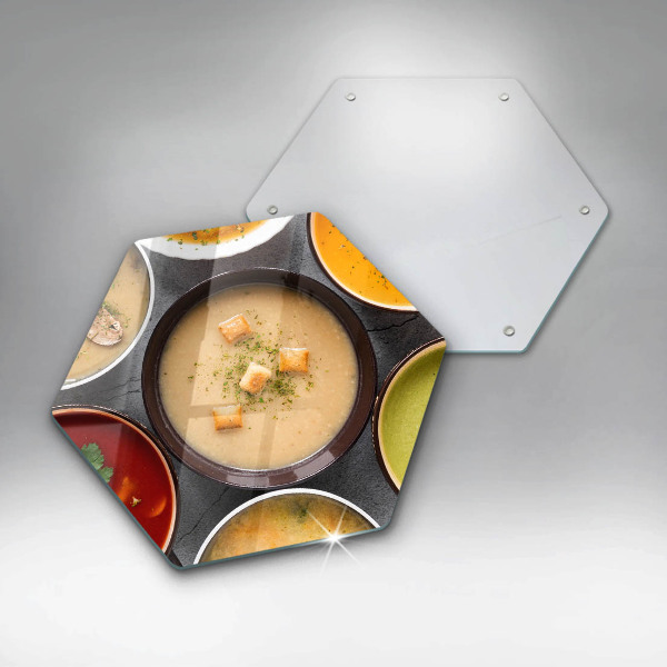 Deska szklana kuchenna Kolorowe zupy