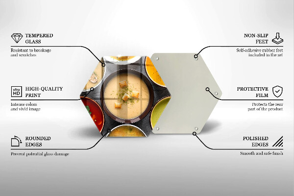 Deska szklana kuchenna Kolorowe zupy