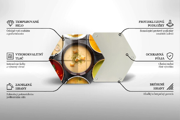 Deska szklana kuchenna Kolorowe zupy