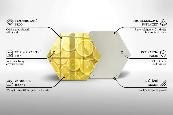 Deska szklana do kuchni Owoce cytryny