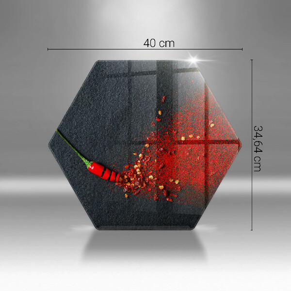 Deska szklana do kuchni Papryka chili