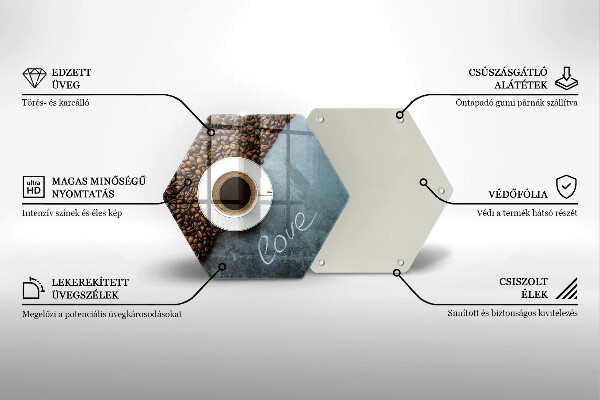 Deska kuchenna Ziarna kawy i filiżanka