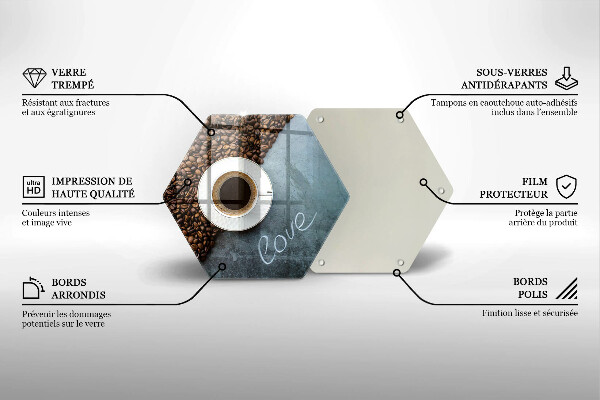 Deska kuchenna Ziarna kawy i filiżanka