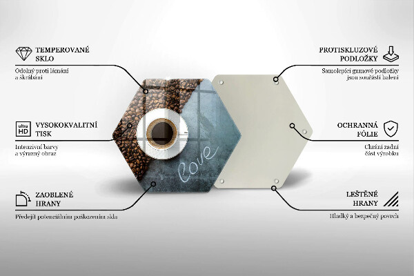 Deska kuchenna Ziarna kawy i filiżanka